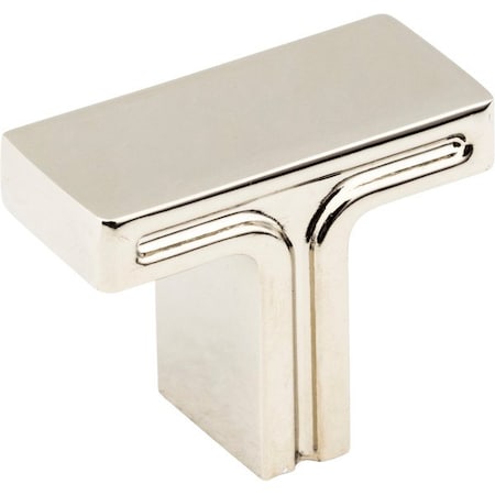 Jeffrey Alexander 1-3/8" Overall Length Polished Nickel Rectangle Anwick Cabinet Knob 867NI